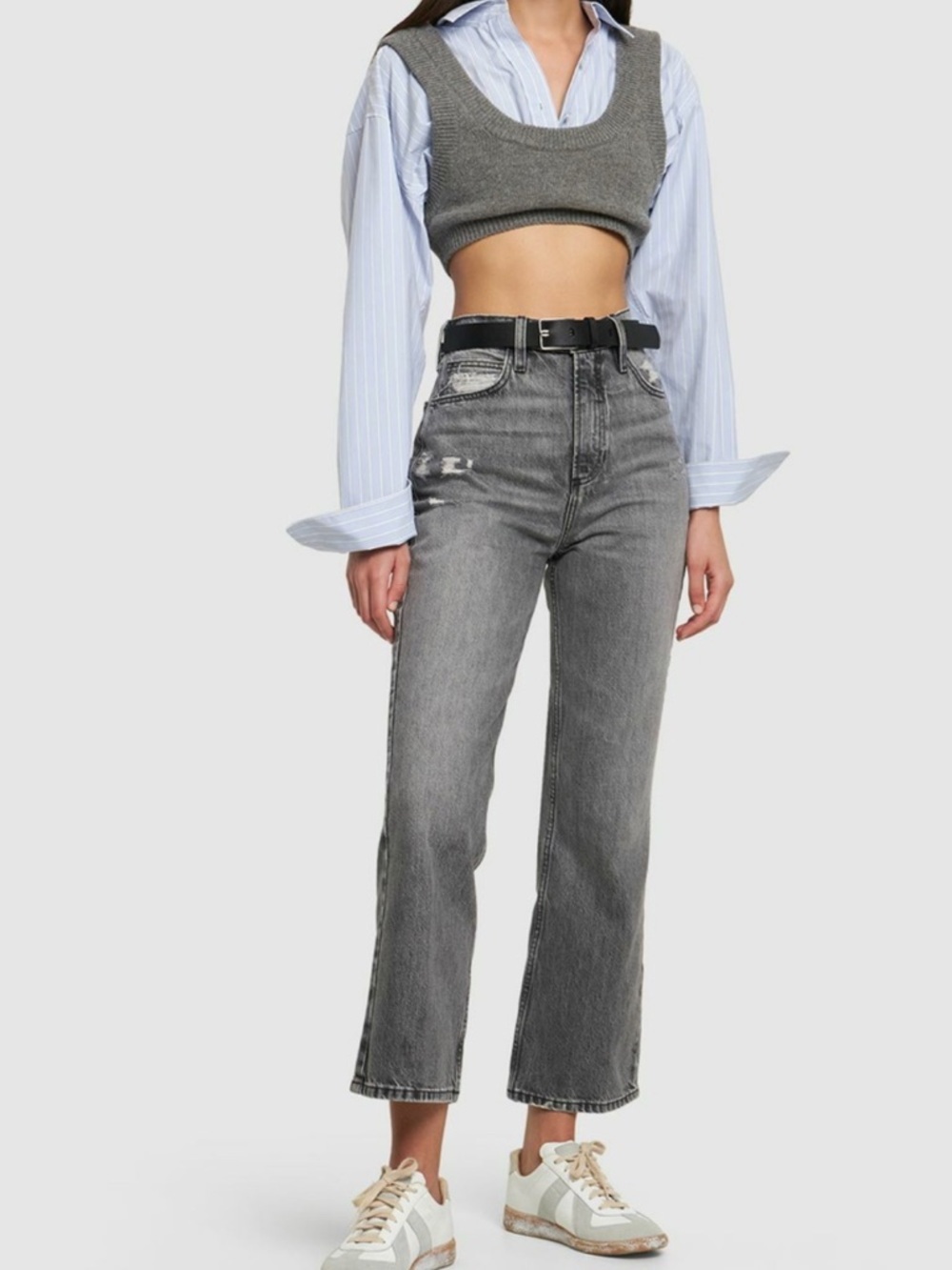 Frame Le High N Tight Crop Mini Boot Jeans